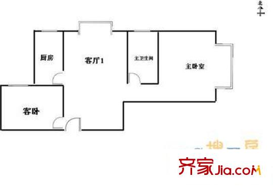 玉皇里戶型圖戶型圖 2室1廳1衛(wèi)1廚