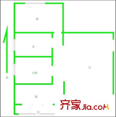 育賢里戶型圖戶型圖 2室1廳1衛(wèi)1廚