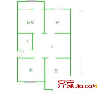 育賢里 3室 戶型圖