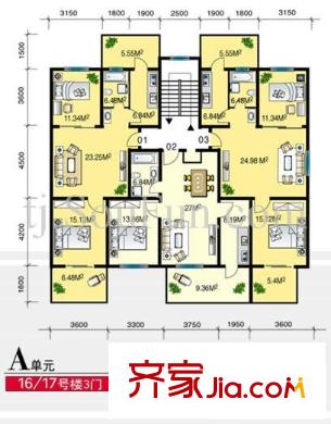 凱信佳園戶型圖戶型圖 1室2廳1衛(wèi)