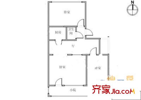 華寧南里戶型圖戶型圖 3室1廳1衛(wèi)1廚
