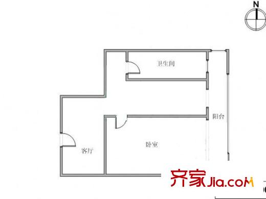 華寧南里 1室 戶型圖