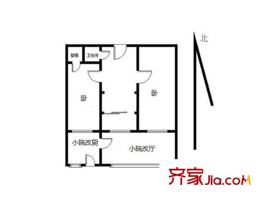 華寧南里 2室 戶型圖