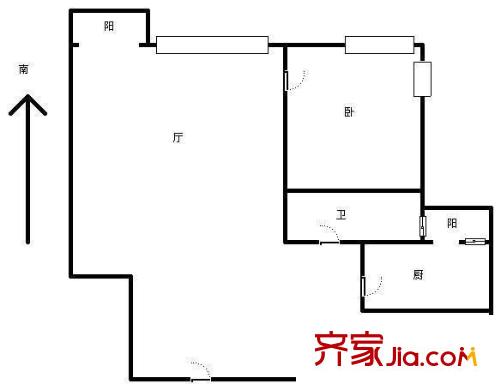 博泰名居戶型圖戶型圖 1室1廳1衛(wèi)1廚