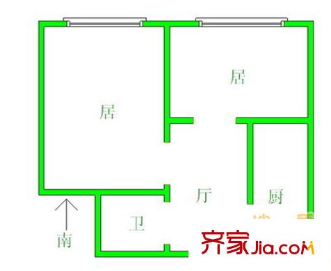 無(wú)錫道大樓戶型圖戶型圖 2室1廳1衛(wèi)1廚