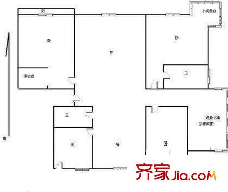 廣順園戶型圖戶型圖 4室2廳2衛(wèi)1廚