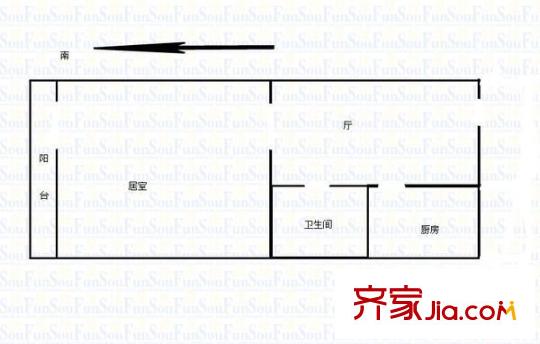 川南里戶型圖戶型圖 1室