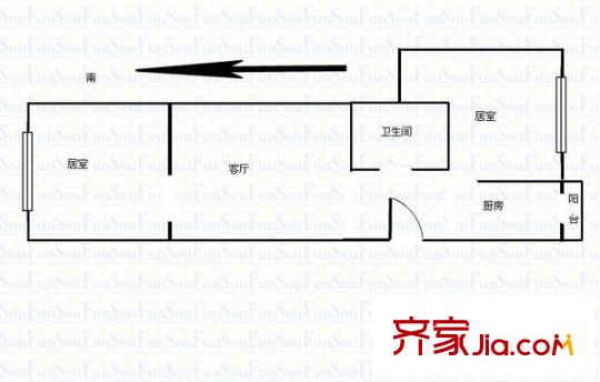 川南里戶型圖戶型圖 2室