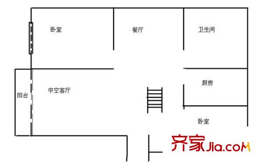 广州奥林匹克花园户型图2室2厅户型图 2室2厅1卫1厨