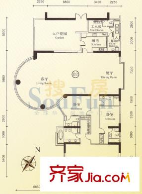 博雅首府B栋23-28层02单位