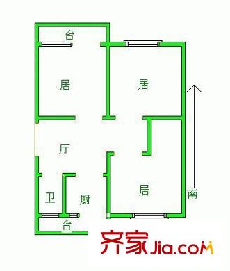 明溪里戶型圖戶型圖 3室1廳1衛(wèi)1廚