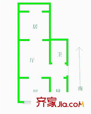 明溪里戶型圖戶型圖 2室1廳1衛(wèi)1廚