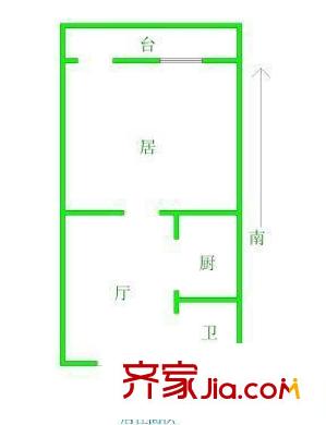 久仰里戶型圖戶型圖 1室1廳1衛(wèi)1廚
