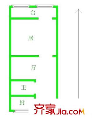 南江東里戶型圖戶型圖 1室1廳1衛(wèi)1廚