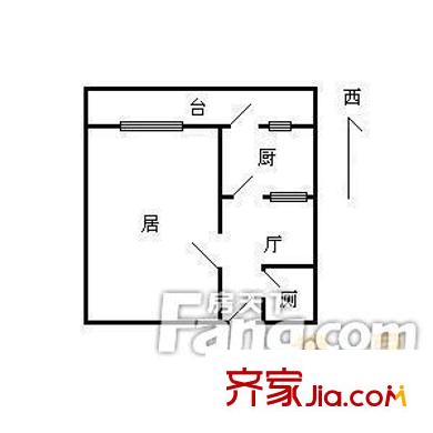 靈江里戶型圖戶型圖 1室1廳1衛(wèi)1廚