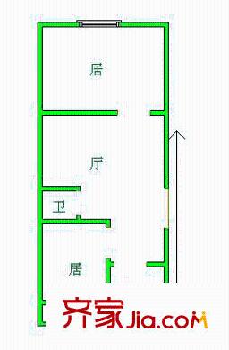 靈江里戶型圖戶型圖 2室1廳1衛(wèi)1廚