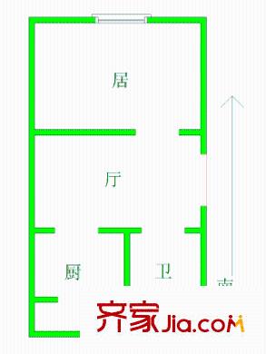 博德花園戶型圖戶型圖 1室1廳1衛(wèi)1廚