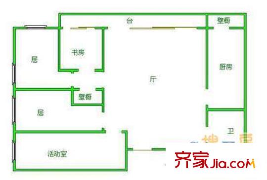 欣苑公寓戶(hù)型圖戶(hù)型圖 4室2廳2衛(wèi)1廚