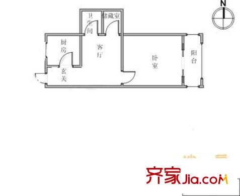 昆石里戶型圖戶型圖 1室1廳1衛(wèi)1廚