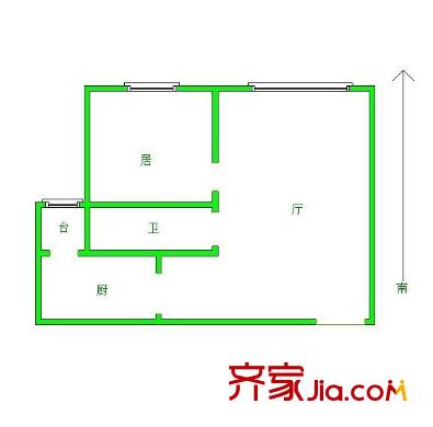 嘉陵南里戶型圖戶型圖 1室1廳1衛(wèi)1廚