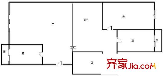 金田公寓戶型圖戶型圖 2室2廳1衛(wèi)1廚