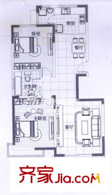 景秀里戶型圖戶型圖 2室2廳1衛(wèi)1廚