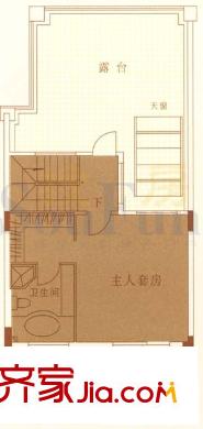 帝景山庄CI型别墅三层 4室2厅4卫1厨