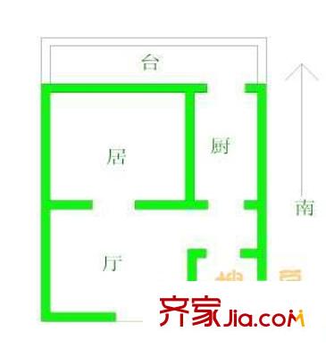 華章里戶型圖戶型圖 1室1廳1衛(wèi)1廚
