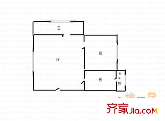 香江花園戶型圖戶型圖 2室2廳2衛(wèi)1廚