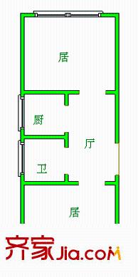香江花園戶型圖戶型圖 2室1廳1衛(wèi)1廚