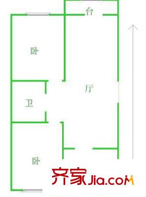 香江花園戶型圖戶型圖 2室1廳1衛(wèi)1廚