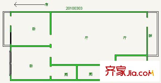 興源公寓戶型圖戶型圖 3室1廳2衛(wèi)1廚