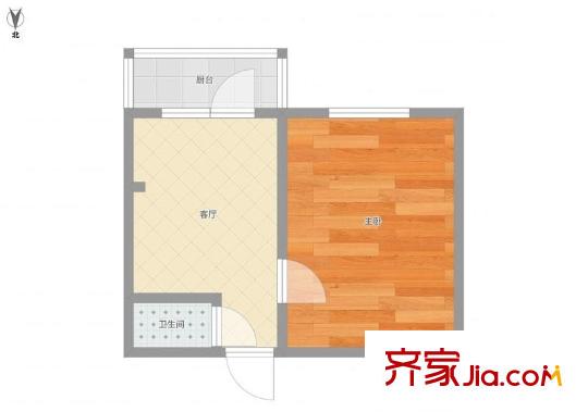 民宜里 1室 戶型圖