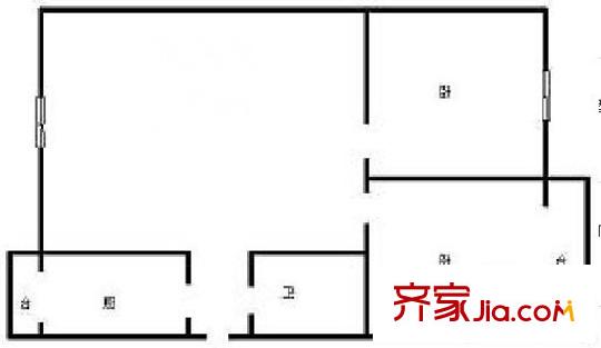 春艷里戶型圖戶型圖 2室1廳1衛(wèi)1廚