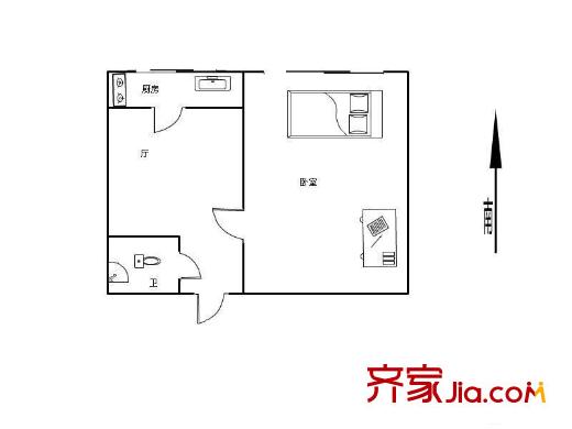 民宜里戶型圖戶型圖 1室1廳1衛(wèi)1廚