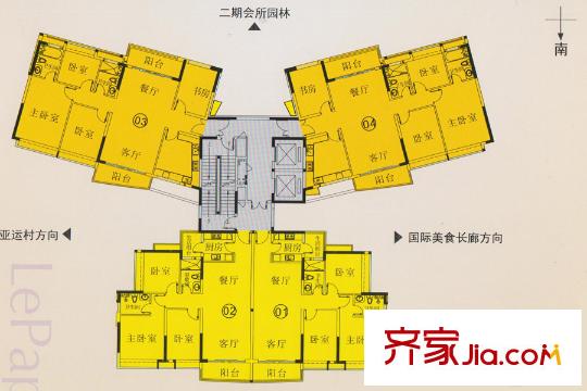 庄士映蝶蓝湾L栋标准平层图