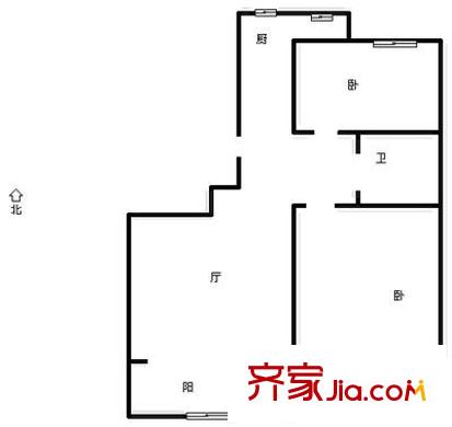 翠溪園戶型圖戶型圖 2室1廳1衛(wèi)1廚