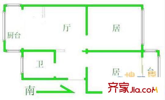 翠溪園戶型圖戶型圖 2室2廳1衛(wèi)1廚