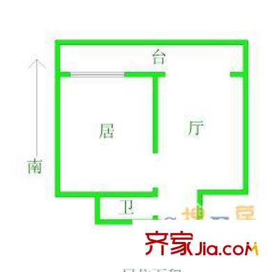 琴江公寓戶型圖戶型圖 1室1廳1衛(wèi)1廚