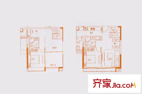 保利大都汇4栋3 4户型 3室2厅2卫1厨