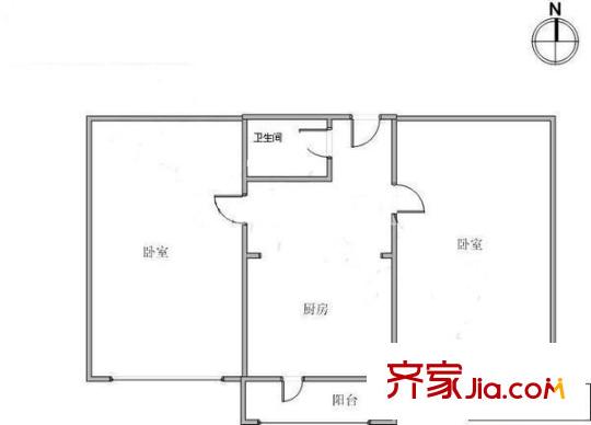 平湖西里戶型圖 戶型圖 2室1廳1衛(wèi)1廚