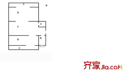 平湖西里戶型圖 戶型圖 2室1廳1衛(wèi)1廚