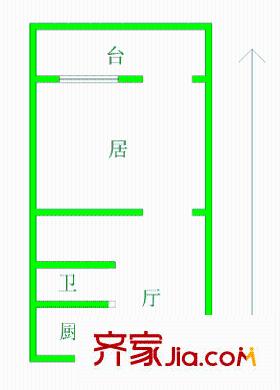 三合里戶型圖戶型圖 1室1廳1衛(wèi)1廚