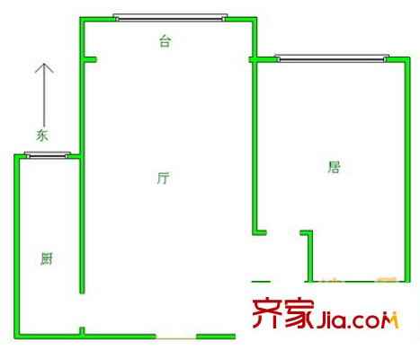 富邦花園戶型圖戶型圖 1室1廳1衛(wèi)1廚