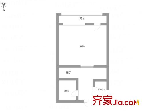 雅安西里 1室 戶型圖