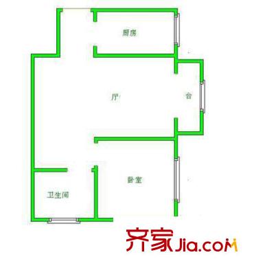雅安西里戶型圖戶型圖 1室1廳1衛(wèi)1廚