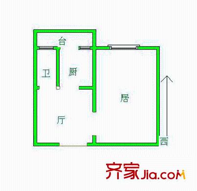 匯園里戶型圖戶型圖 1室1廳1衛(wèi)1廚