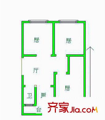 匯園里戶型圖戶型圖 3室1廳1衛(wèi)1廚