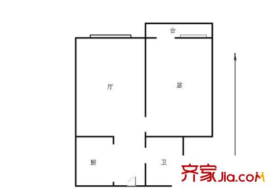 新城大廈戶型圖戶型圖 1室1廳1衛(wèi)1廚