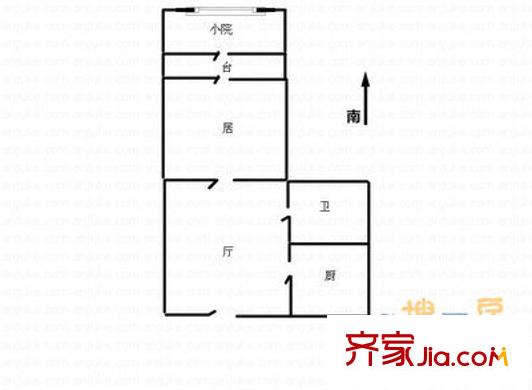 新城大廈戶型圖戶型圖 1室1廳1衛(wèi)1廚